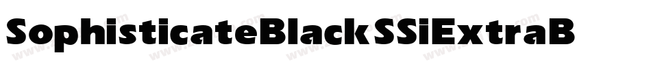 Sophisticate Black SSi Extra Bold字体转换